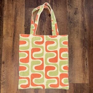 Retro Patterned Tote Bag